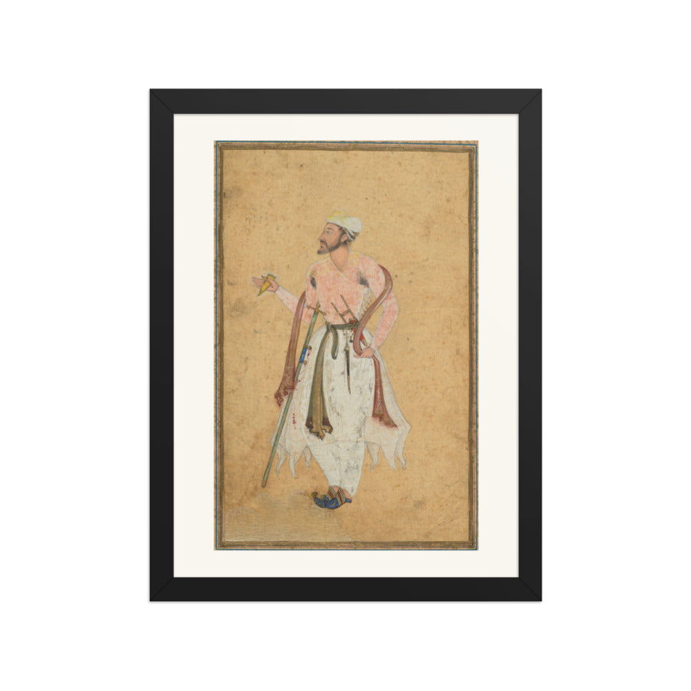 A Mughal courtier — Restored Mughal Wall Art — view 2