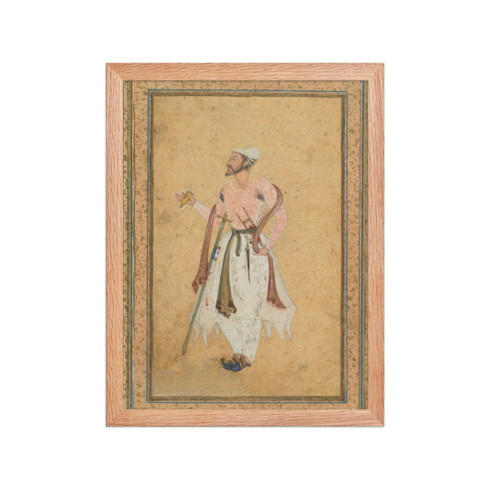 A Mughal courtier — Restored Mughal Wall Art — view 4