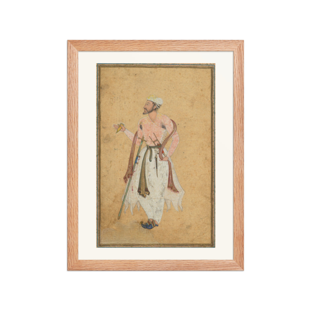 A Mughal courtier — Restored Mughal Wall Art — view 4