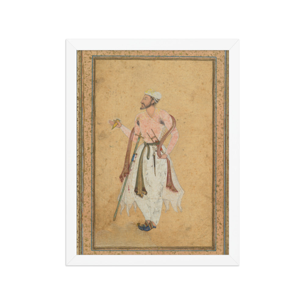 A Mughal courtier — Restored Mughal Wall Art — view 6
