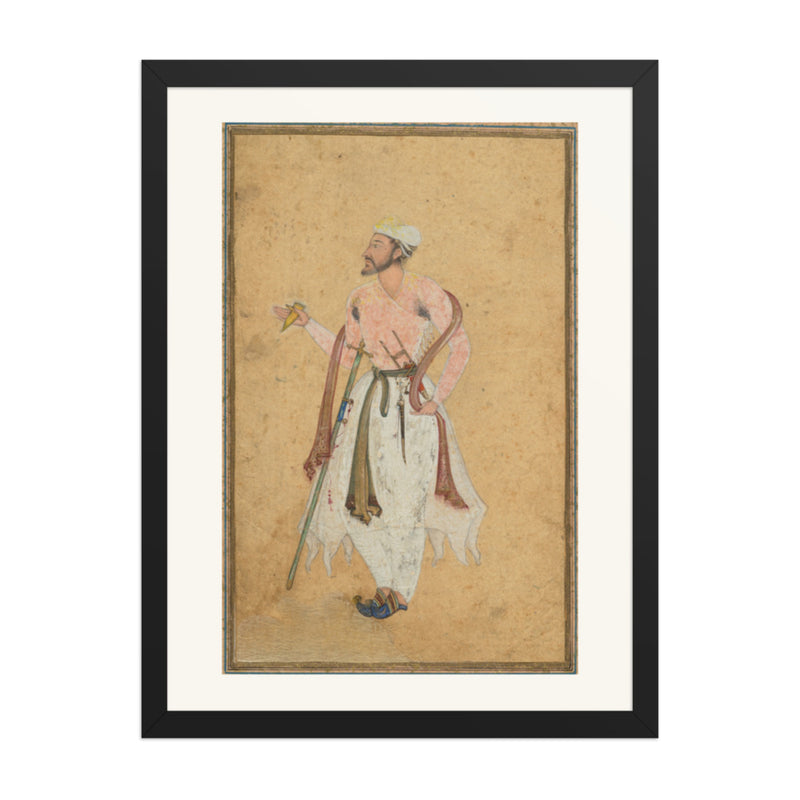 A Mughal courtier — Restored Mughal Wall Art