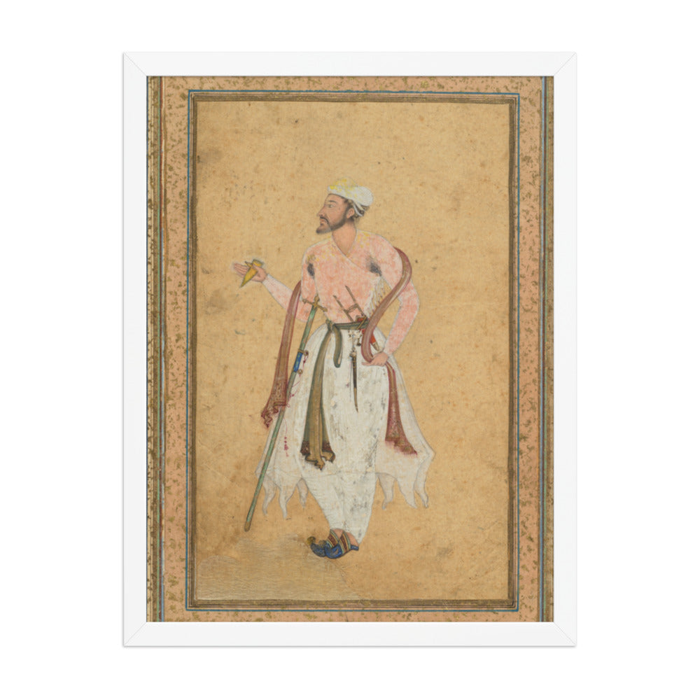 A Mughal courtier — Restored Mughal Wall Art — view 5