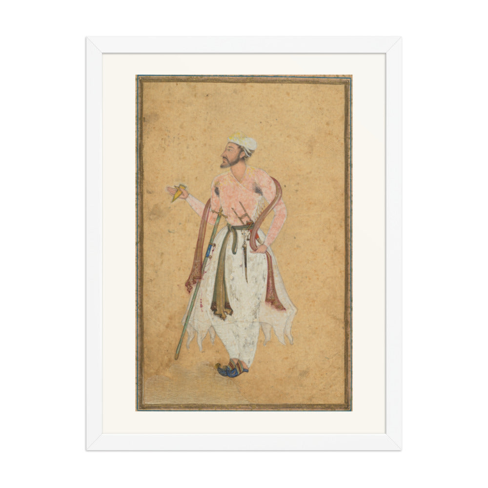 A Mughal courtier — Restored Mughal Wall Art — view 5