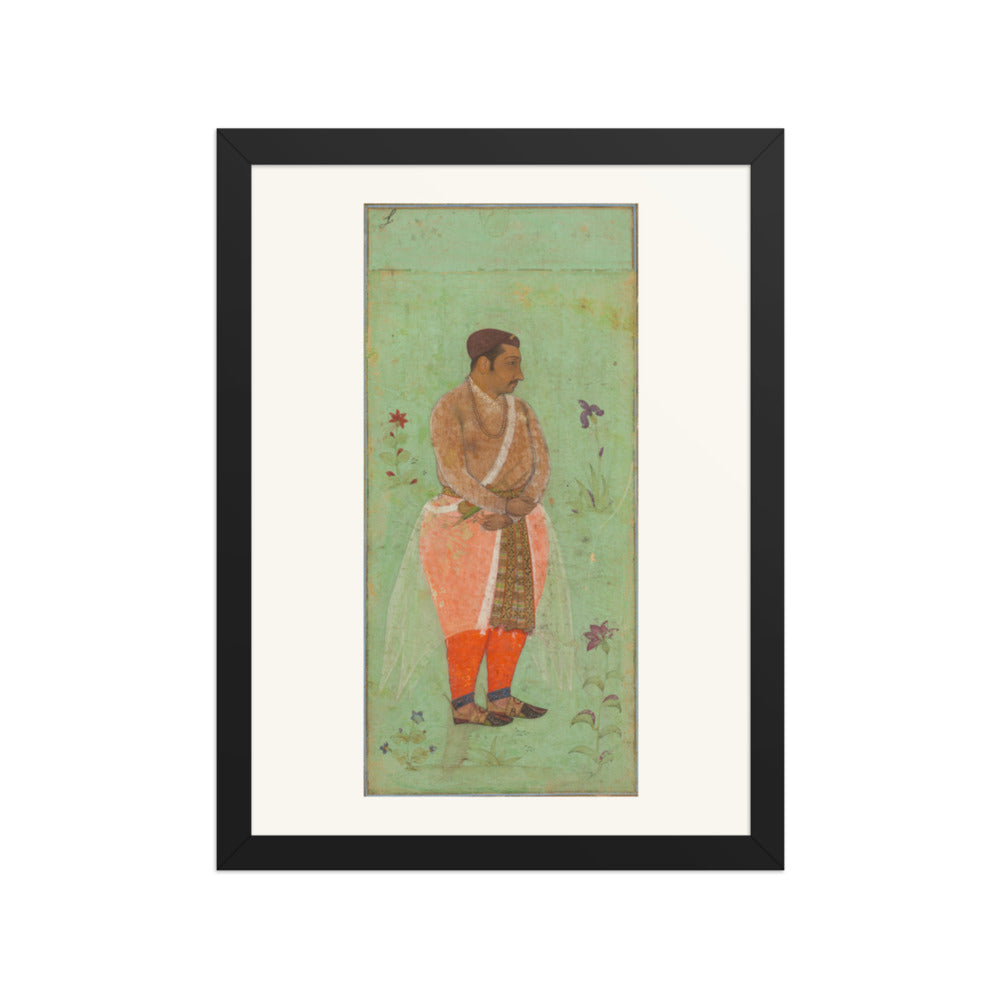 Raja Suraj Singh Rathor, by Bishandas, from the Prince Khurram Album — Restored Mughal Wall Art — view 2
