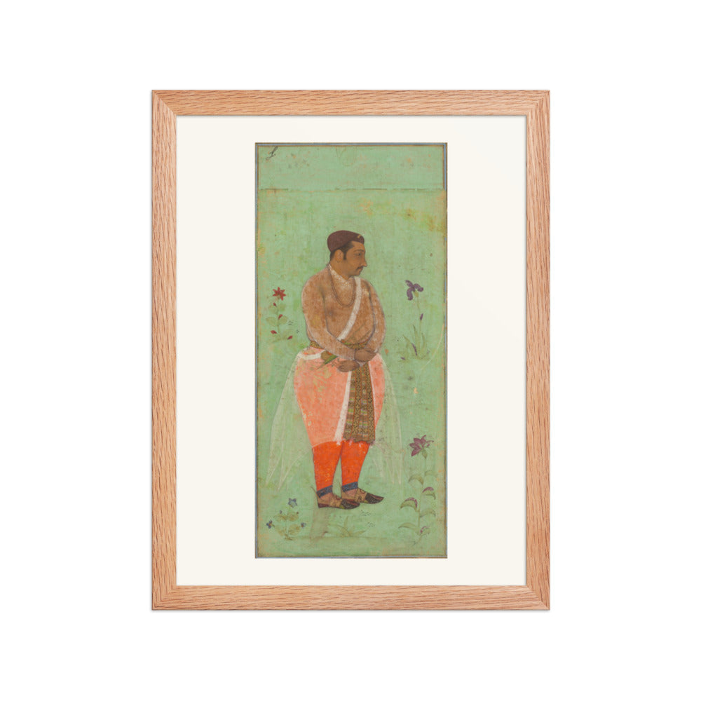 Raja Suraj Singh Rathor, by Bishandas, from the Prince Khurram Album — Restored Mughal Wall Art — view 4