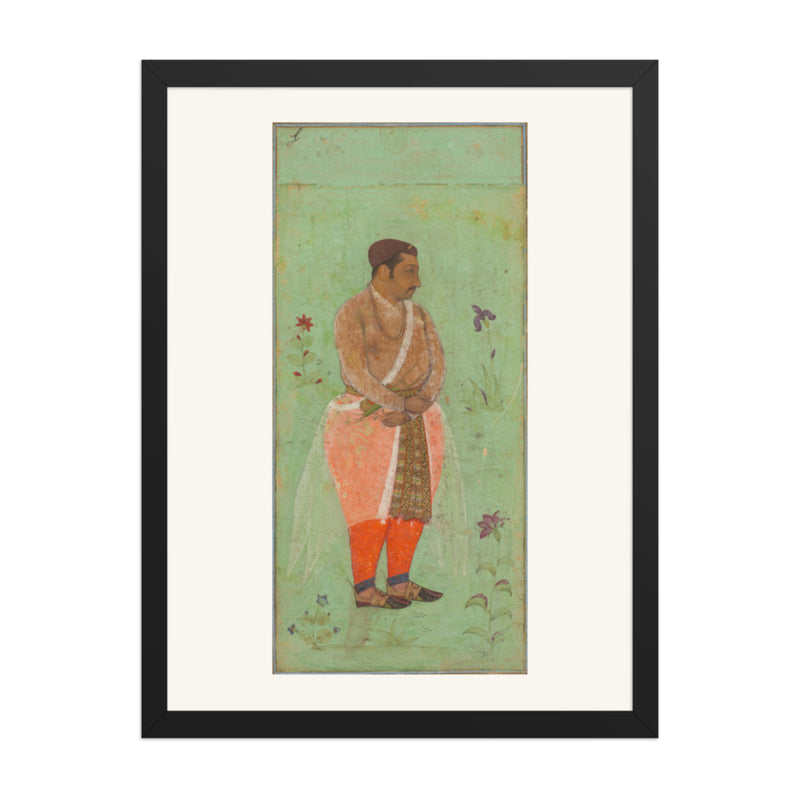 Raja Suraj Singh Rathor, by Bishandas, from the Prince Khurram Album — Restored Mughal Wall Art