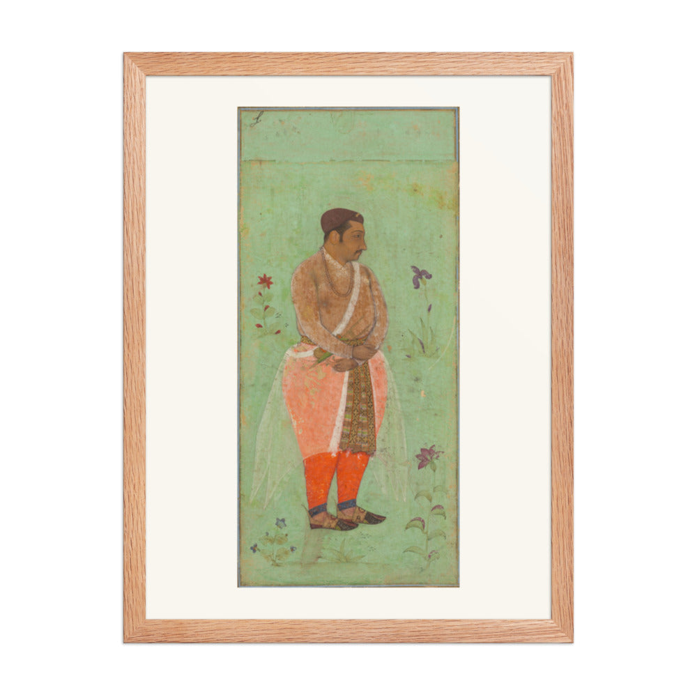 Raja Suraj Singh Rathor, by Bishandas, from the Prince Khurram Album — Restored Mughal Wall Art — view 3