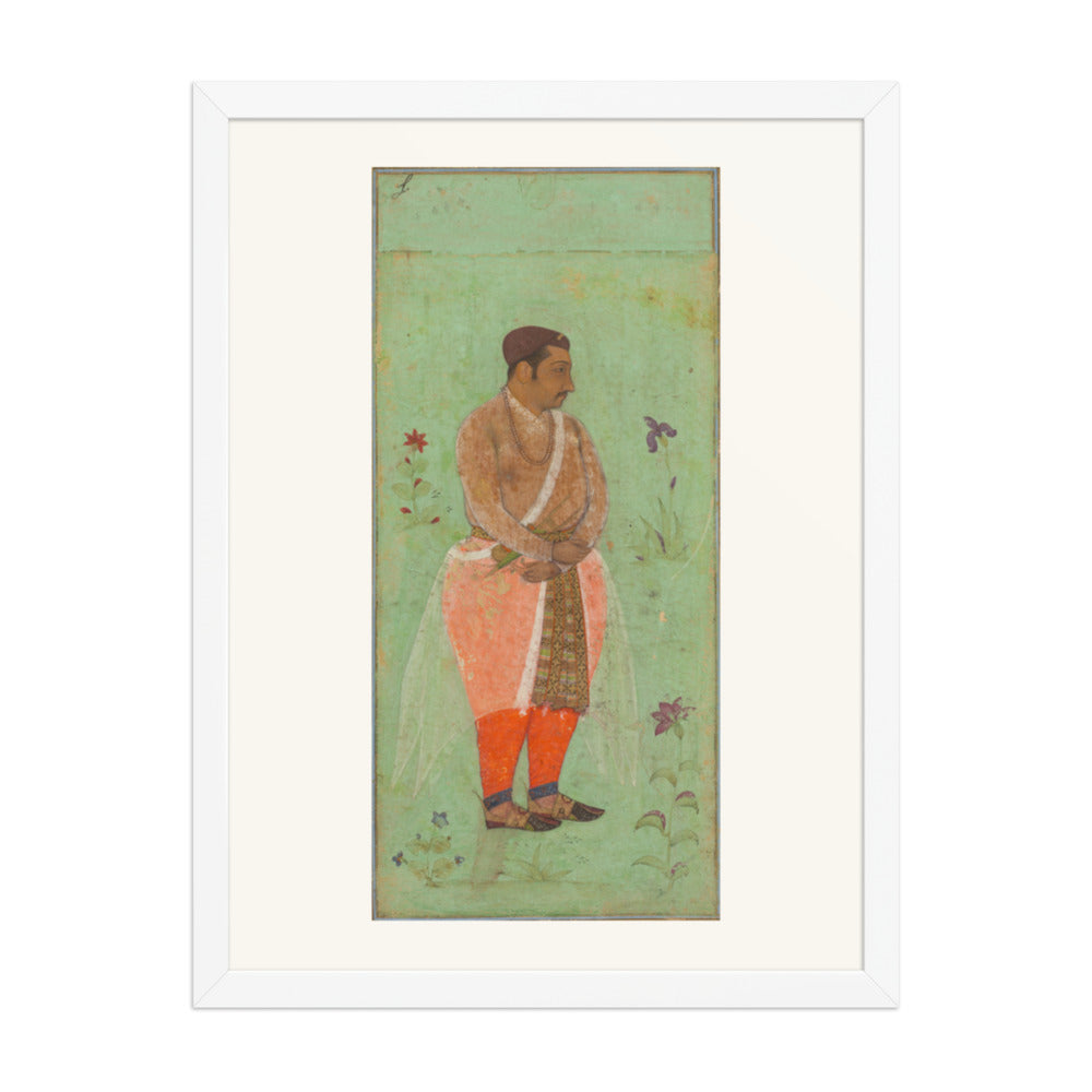 Raja Suraj Singh Rathor, by Bishandas, from the Prince Khurram Album — Restored Mughal Wall Art — view 5