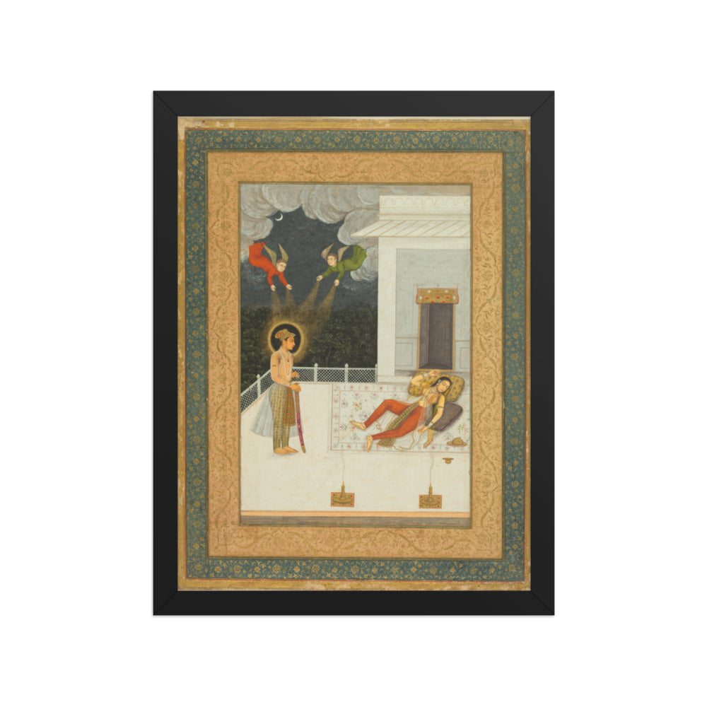 The dream of Zulaykha, from the Amber Album — Restored Mughal Wall Art — view 2