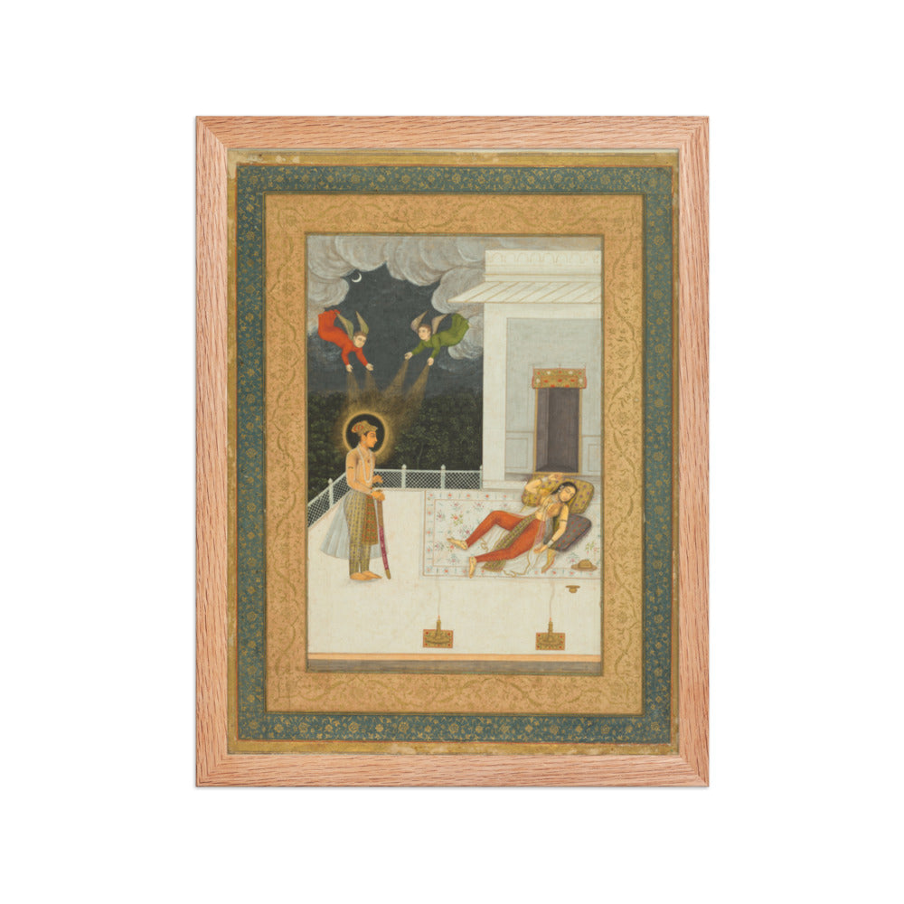 The dream of Zulaykha, from the Amber Album — Restored Mughal Wall Art — view 4