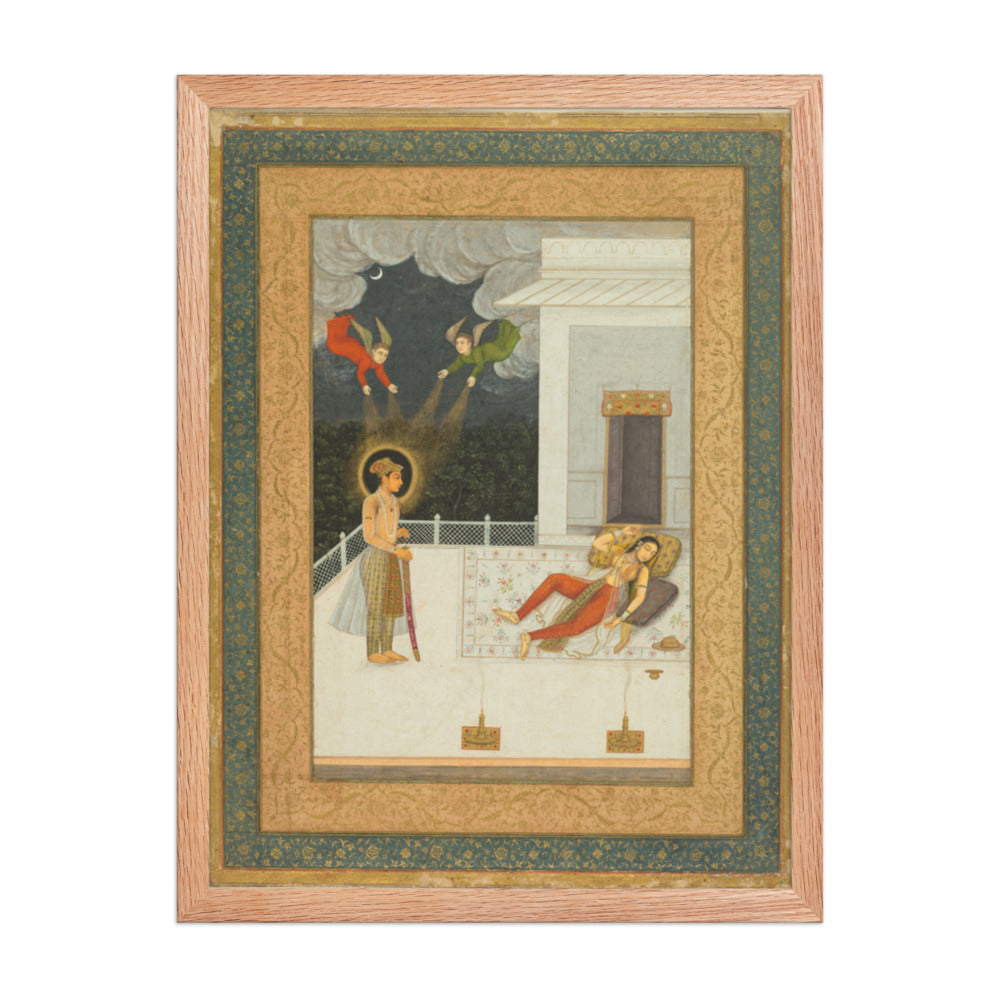 The dream of Zulaykha, from the Amber Album — Restored Mughal Wall Art — view 3