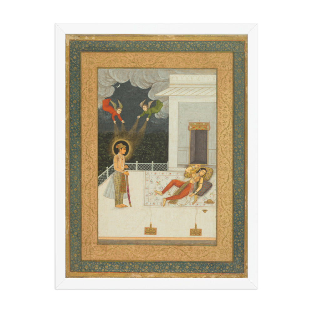The dream of Zulaykha, from the Amber Album — Restored Mughal Wall Art — view 5