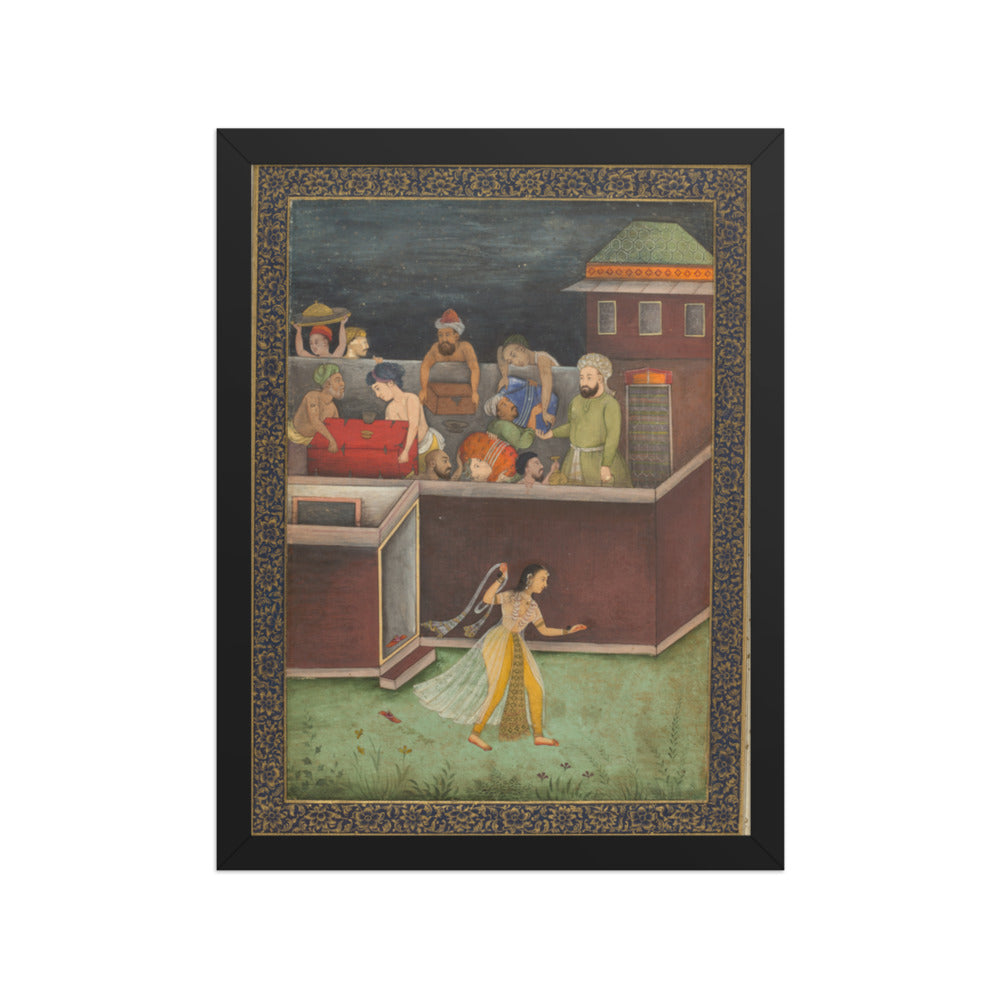 A House Burgled at Night — Restored Mughal Wall Art — view 2