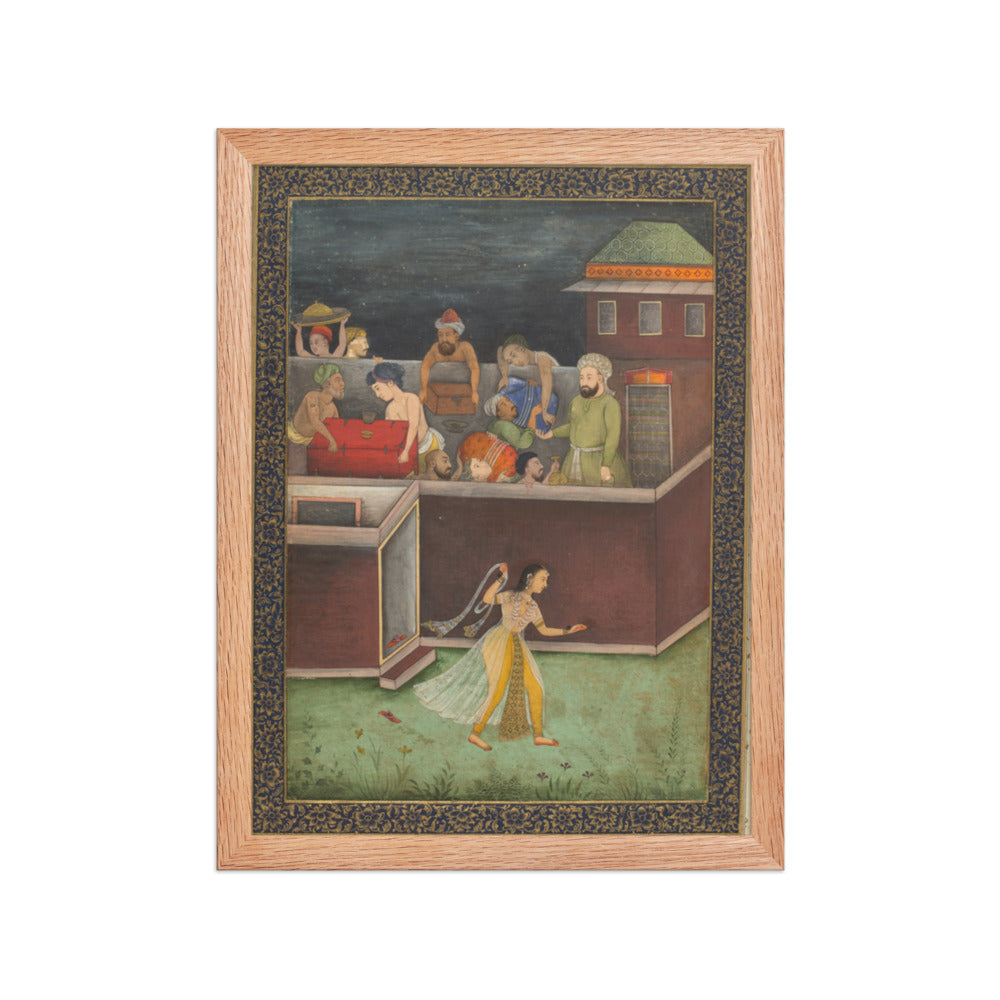 A House Burgled at Night — Restored Mughal Wall Art — view 4