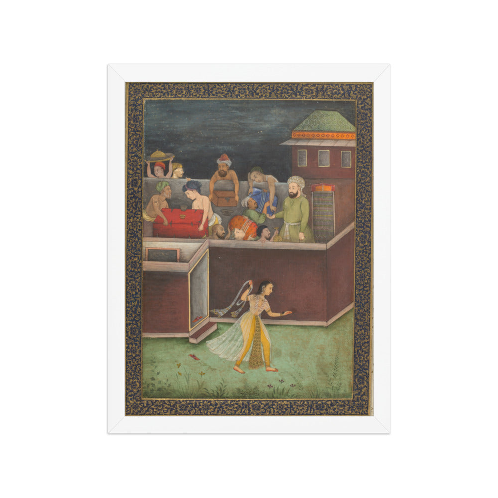 A House Burgled at Night — Restored Mughal Wall Art — view 6