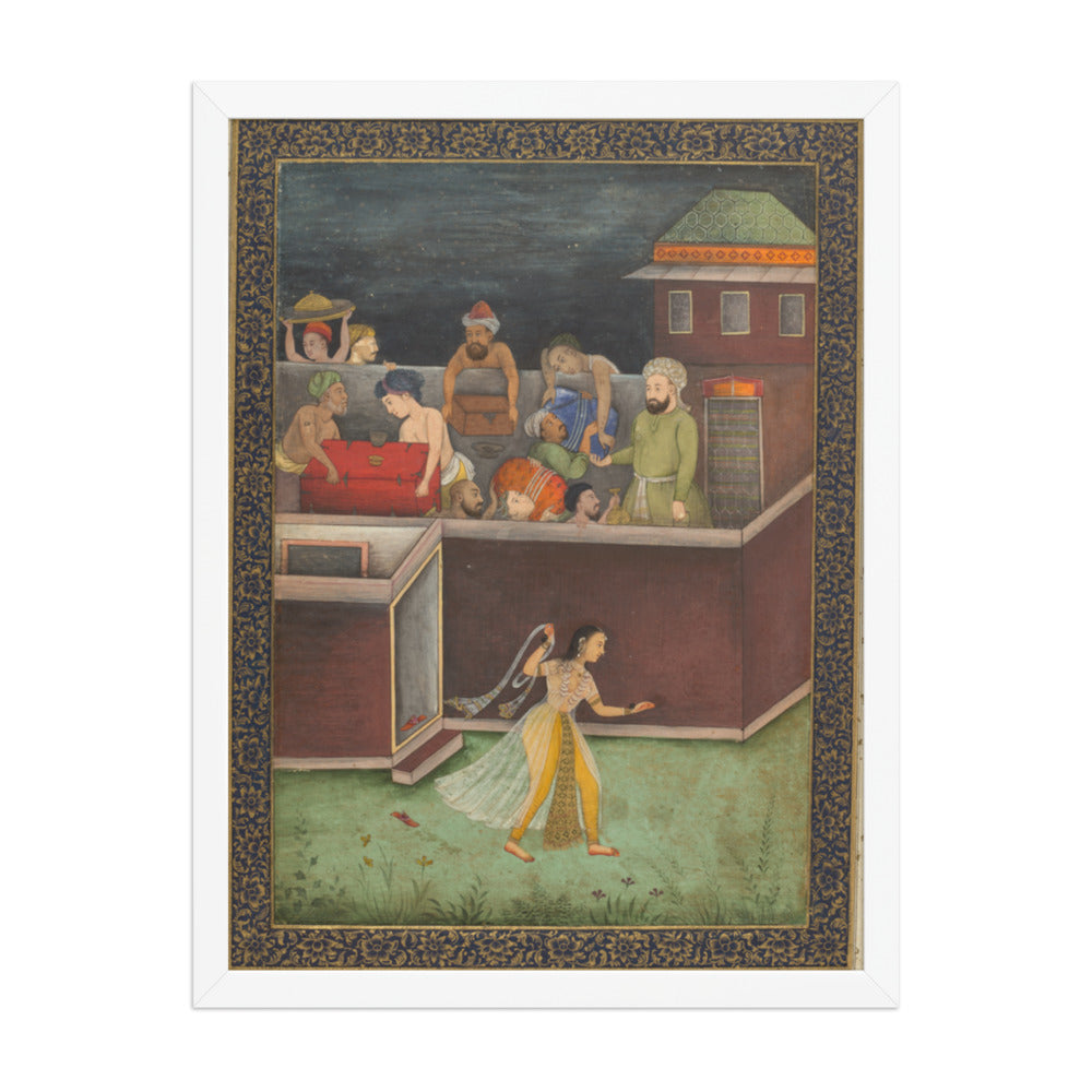 A House Burgled at Night — Restored Mughal Wall Art — view 5