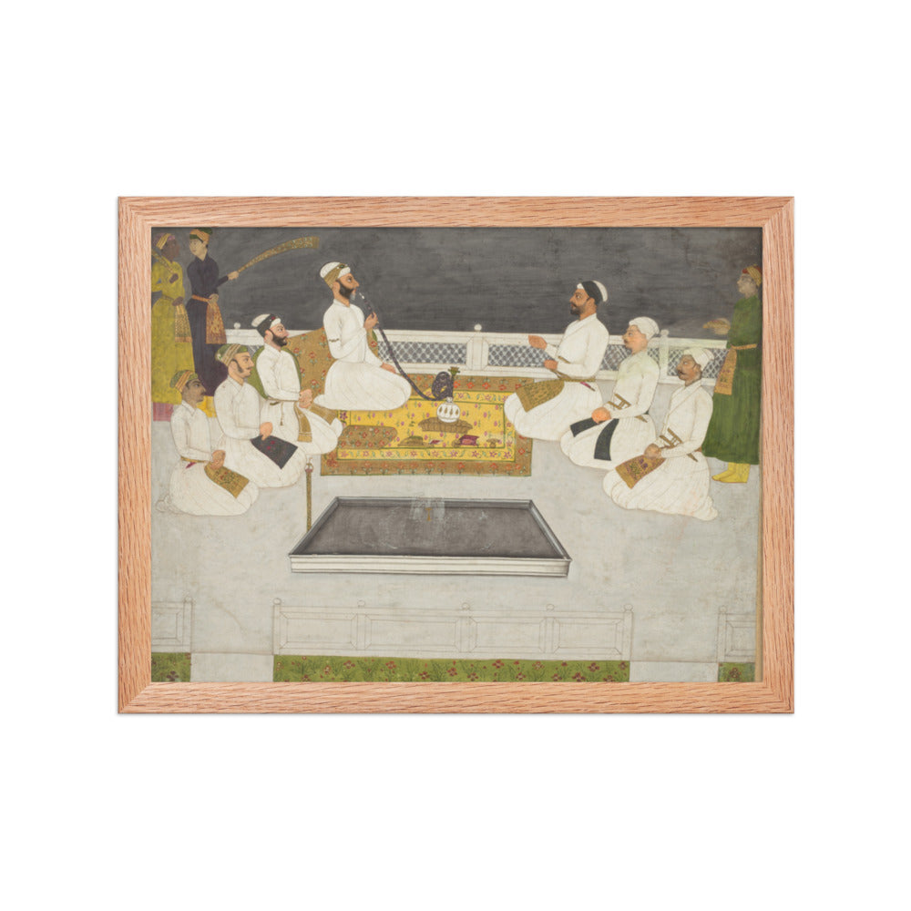 Husain Ali Khan Entertaining His Brothers (The Sayyid Brothers) — Restored Mughal Wall Art — view 4