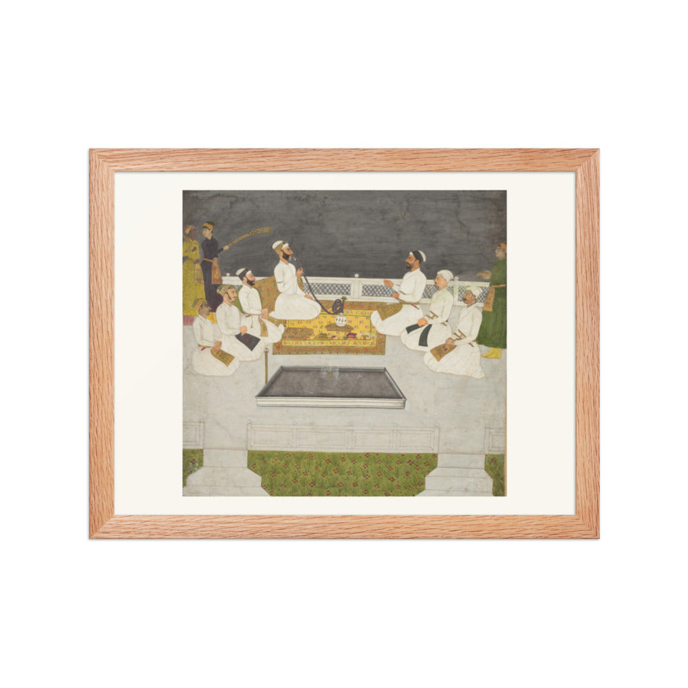 Husain Ali Khan Entertaining His Brothers (The Sayyid Brothers) — Restored Mughal Wall Art — view 4