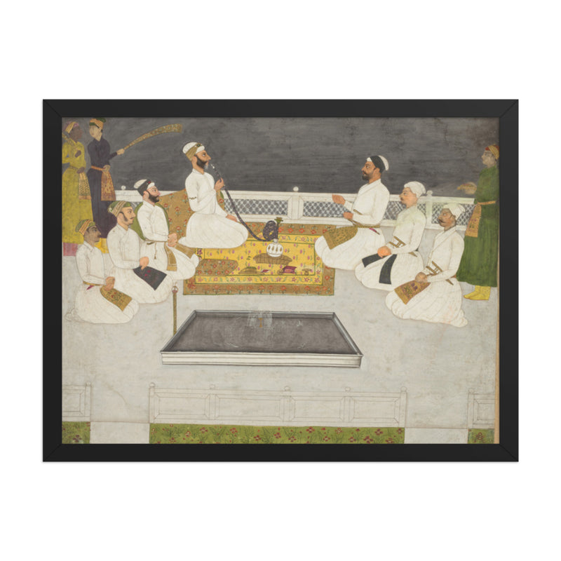 Husain Ali Khan Entertaining His Brothers (The Sayyid Brothers) — Restored Mughal Wall Art