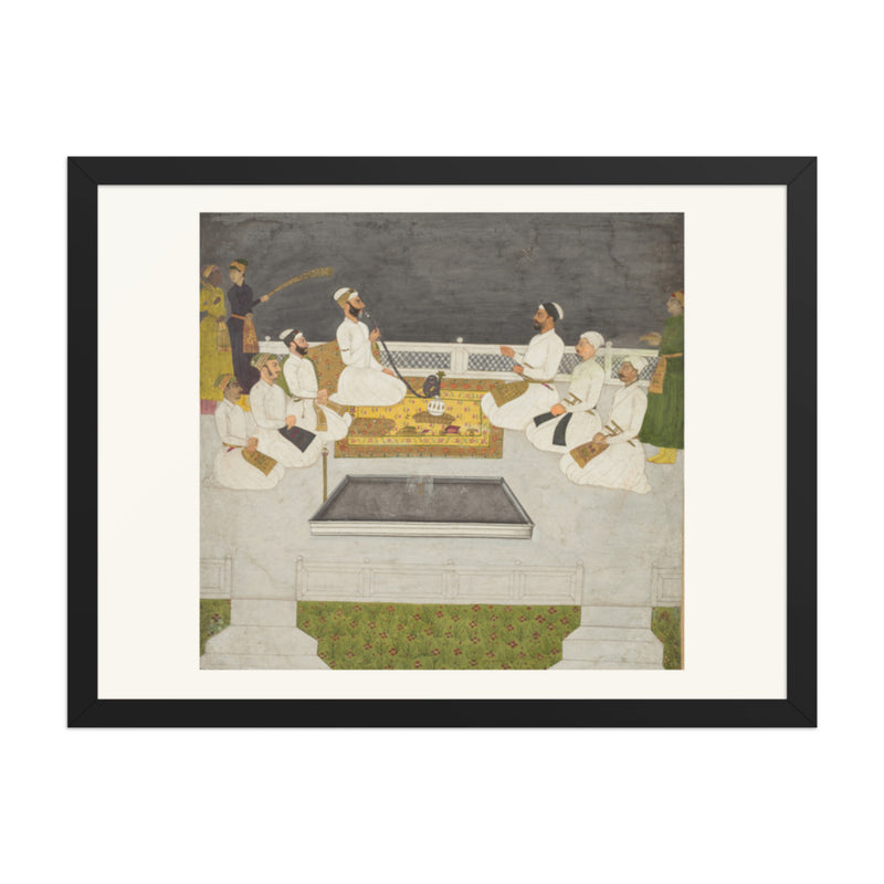 Husain Ali Khan Entertaining His Brothers (The Sayyid Brothers) — Restored Mughal Wall Art