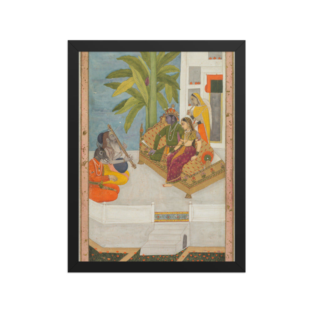 Shri Raga: An Illustration from a Ragamala Series — Restored Mughal Wall Art — view 2