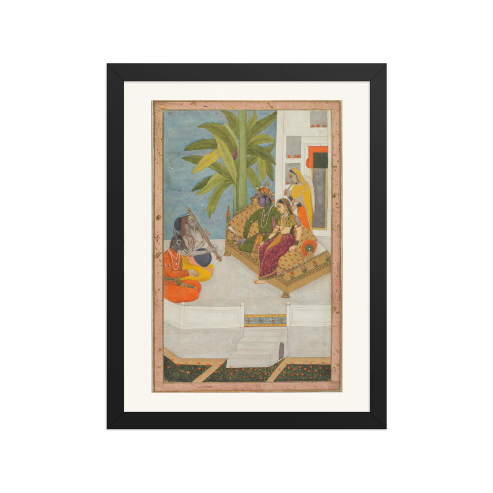 Shri Raga: An Illustration from a Ragamala Series — Restored Mughal Wall Art — view 2