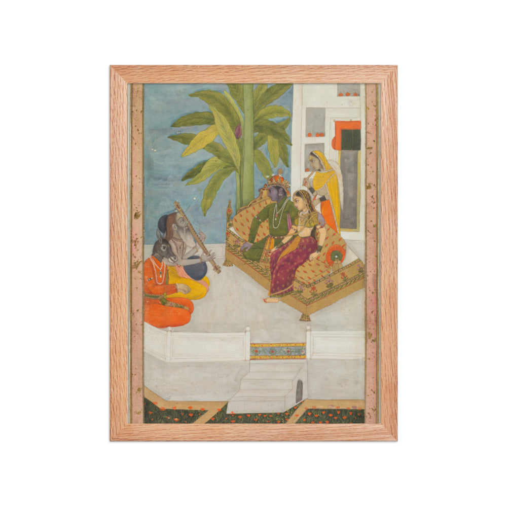 Shri Raga: An Illustration from a Ragamala Series — Restored Mughal Wall Art — view 4