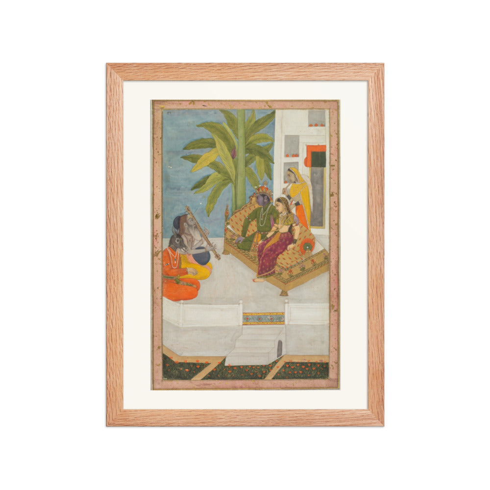 Shri Raga: An Illustration from a Ragamala Series — Restored Mughal Wall Art — view 4