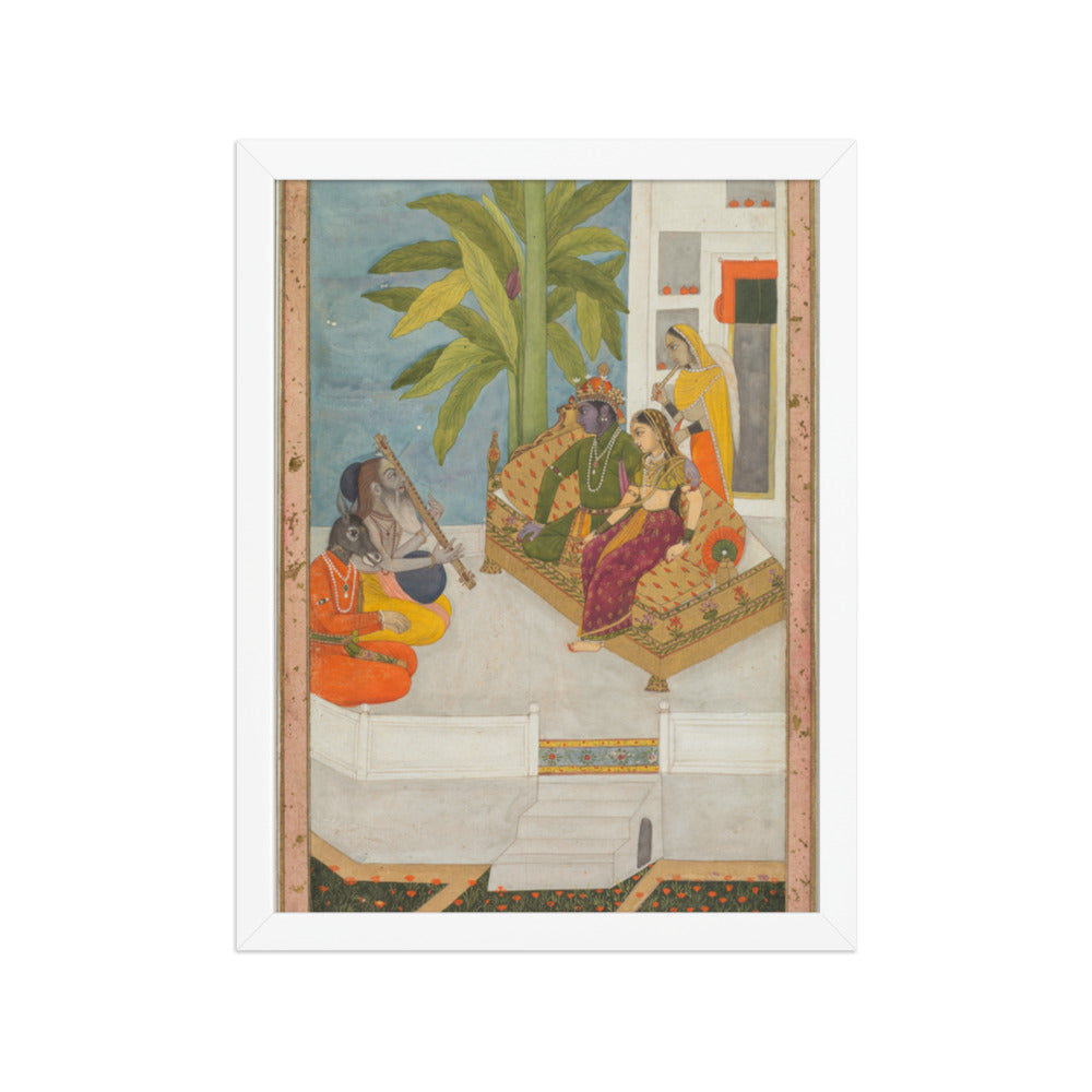 Shri Raga: An Illustration from a Ragamala Series — Restored Mughal Wall Art — view 6