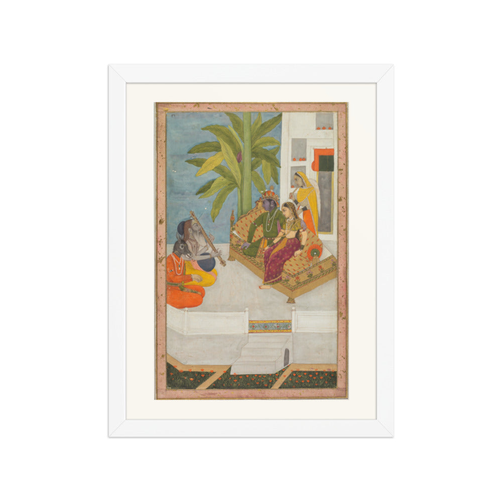 Shri Raga: An Illustration from a Ragamala Series — Restored Mughal Wall Art — view 6