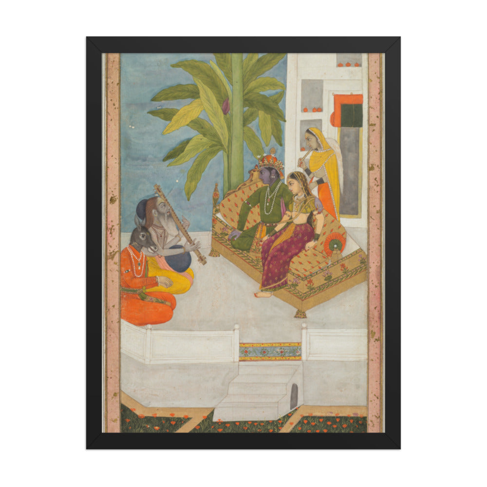 Shri Raga: An Illustration from a Ragamala Series — Restored Mughal Wall Art — view 1