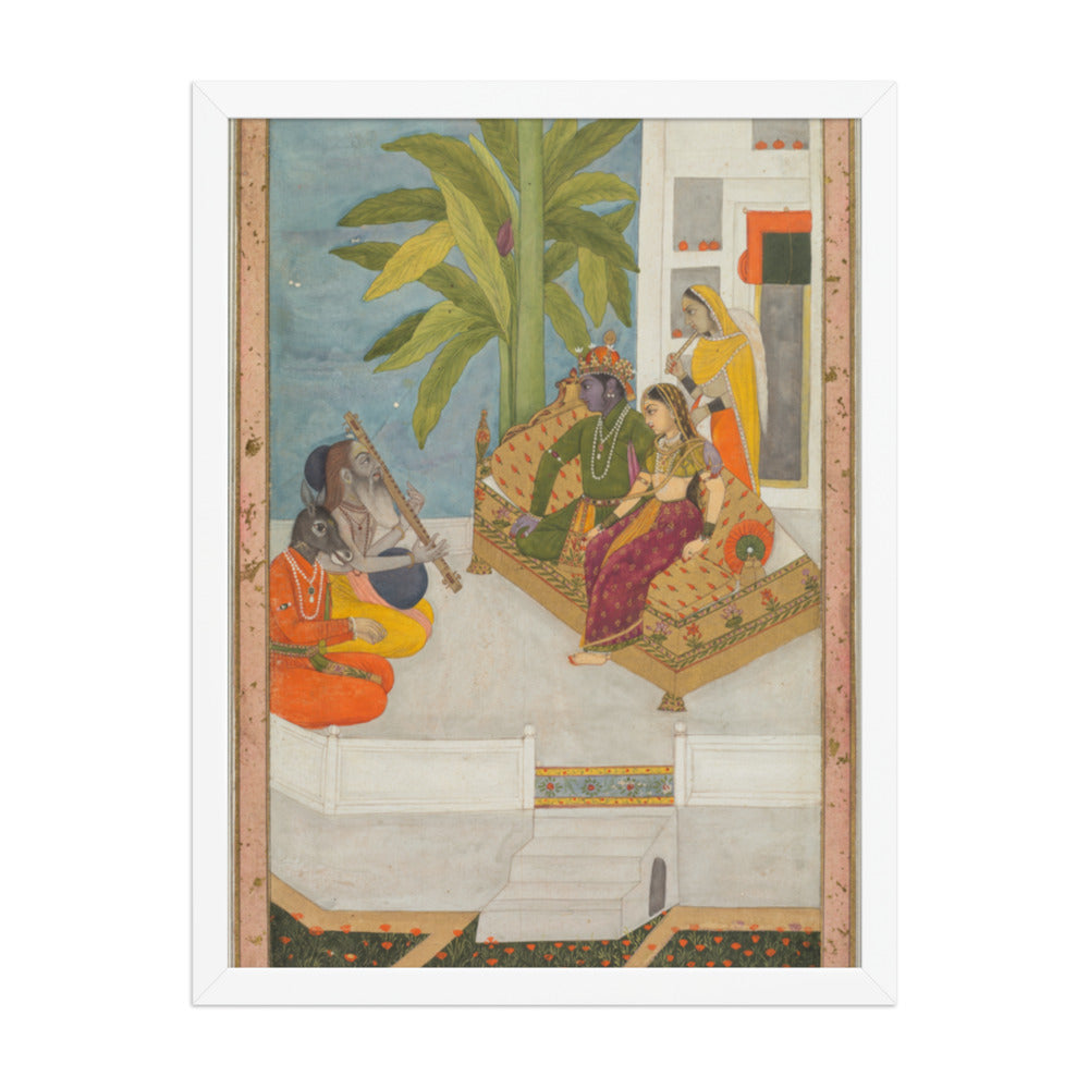 Shri Raga: An Illustration from a Ragamala Series — Restored Mughal Wall Art — view 5