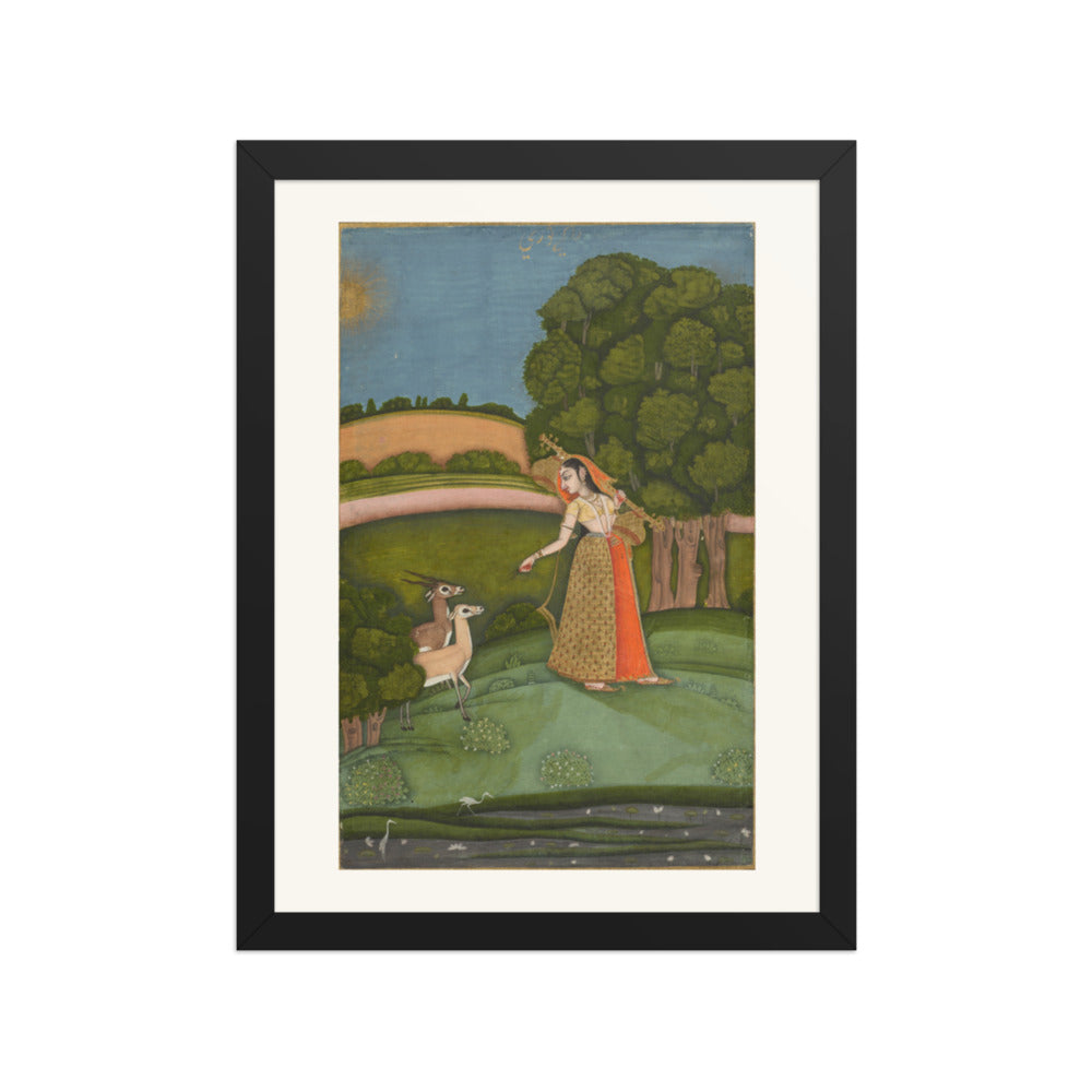 Todi Ragini, from a Ragamala Series — Restored Indian Wall Art — view 2