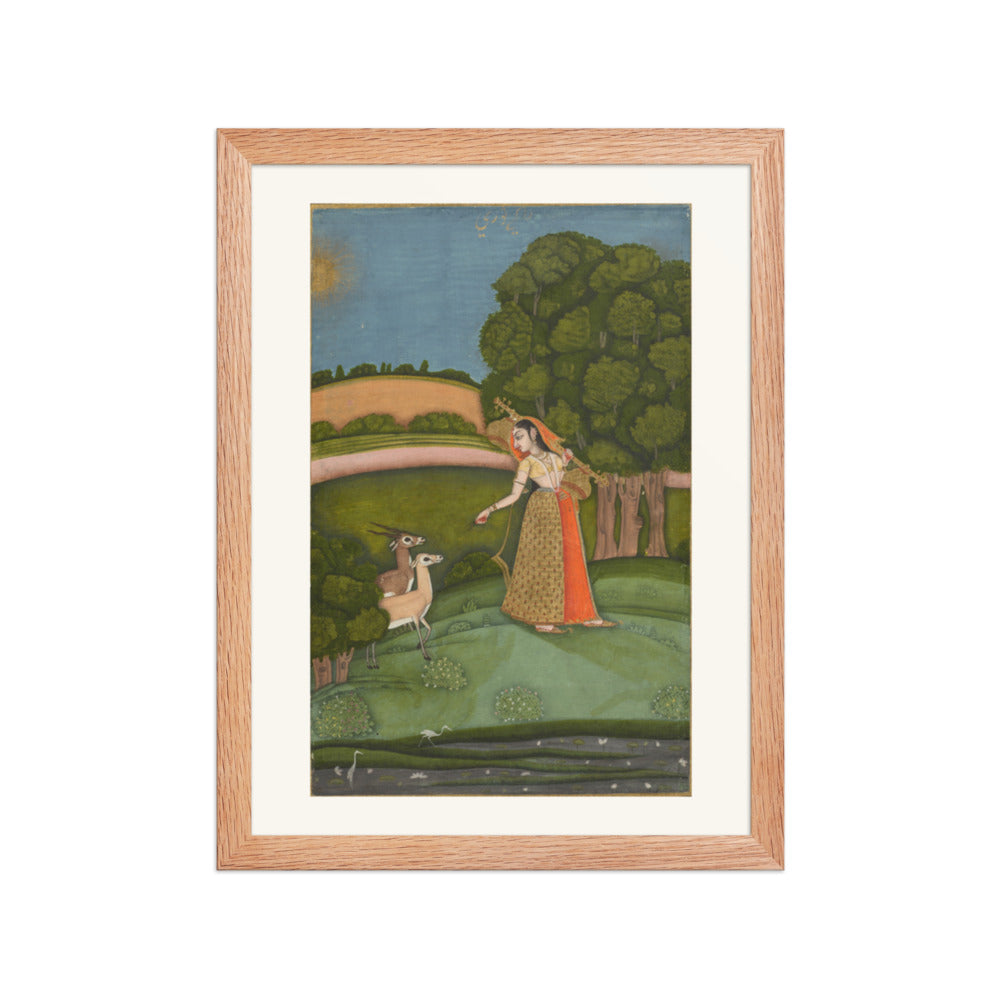 Todi Ragini, from a Ragamala Series — Restored Indian Wall Art — view 4