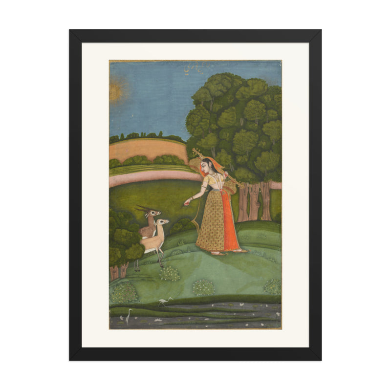 Todi Ragini, from a Ragamala Series — Restored Indian Wall Art