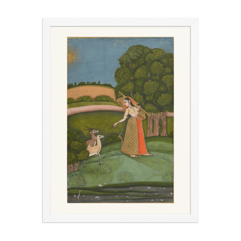 Todi Ragini, from a Ragamala Series — Restored Indian Wall Art — view 5