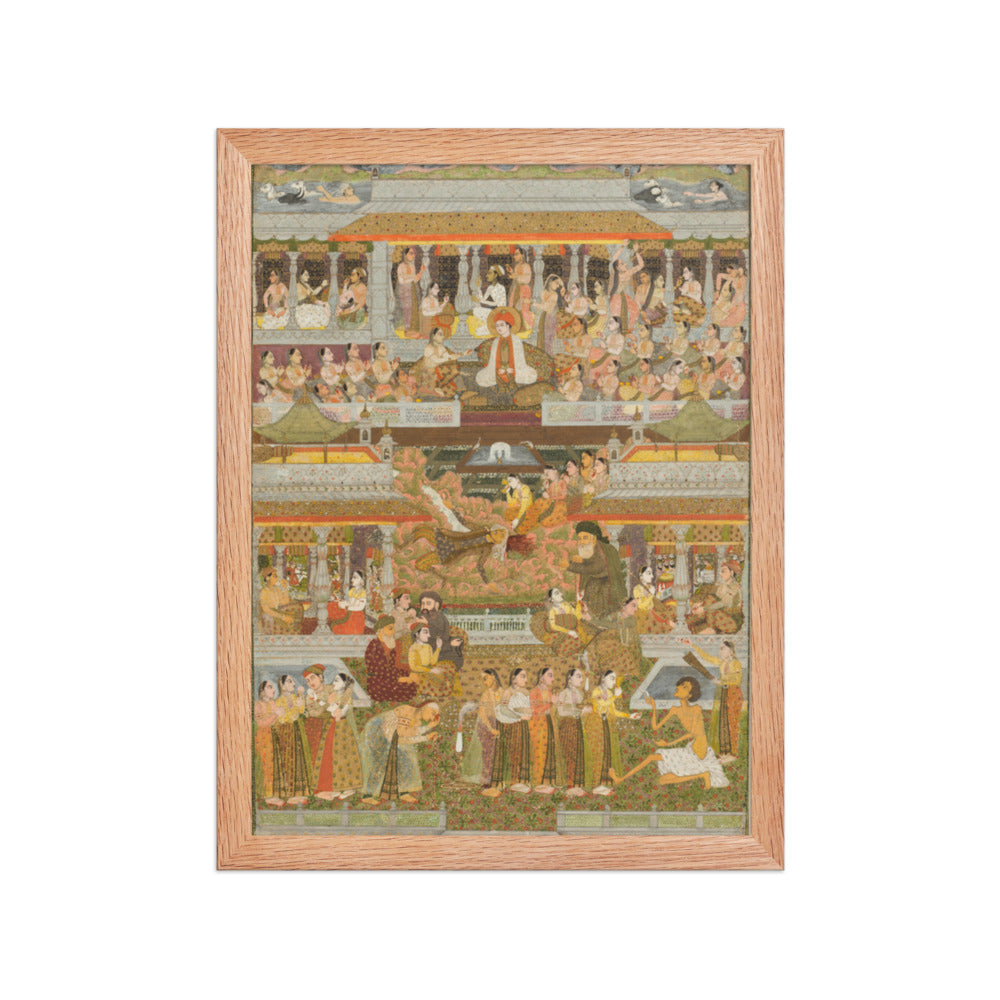 Lovers and beloveds: A composite of scenes from Persian, — Restored Indian Court Wall Art — view 4