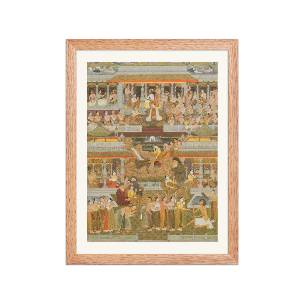 Lovers and beloveds: A composite of scenes from Persian, — Restored Indian Court Wall Art — view 4