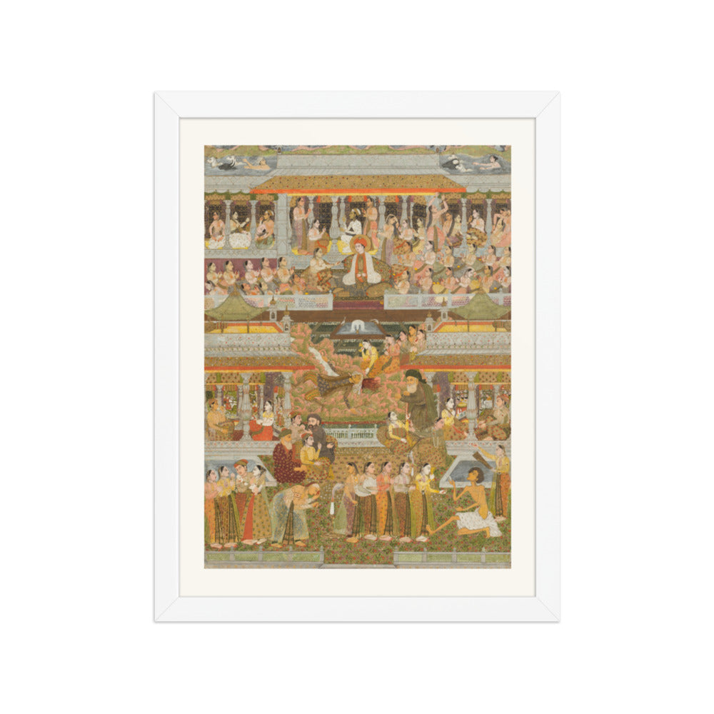 Lovers and beloveds: A composite of scenes from Persian, — Restored Indian Court Wall Art — view 6