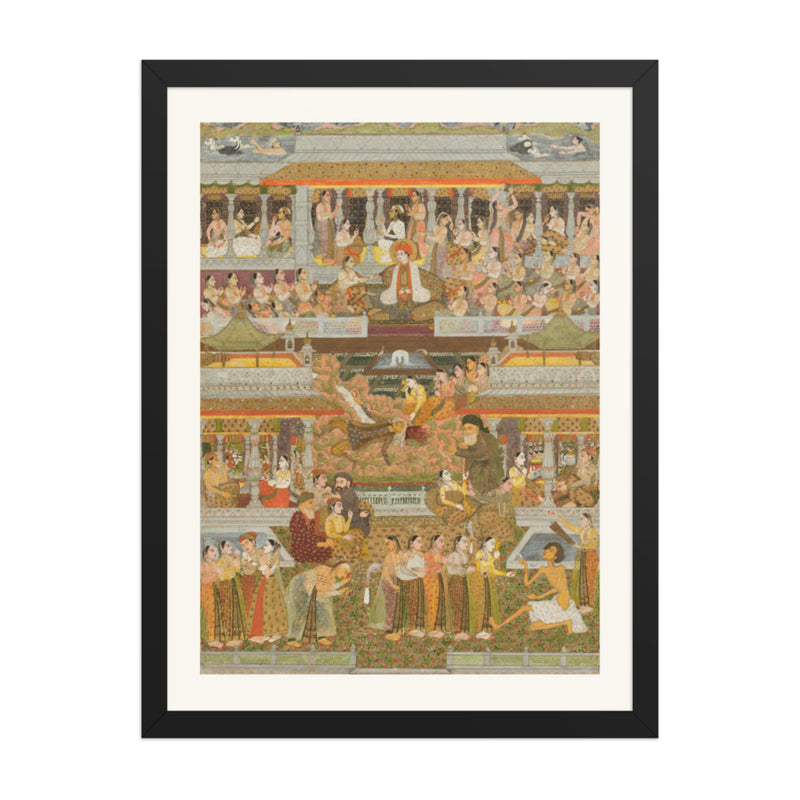 Lovers and beloveds: A composite of scenes from Persian, — Restored Indian Court Wall Art