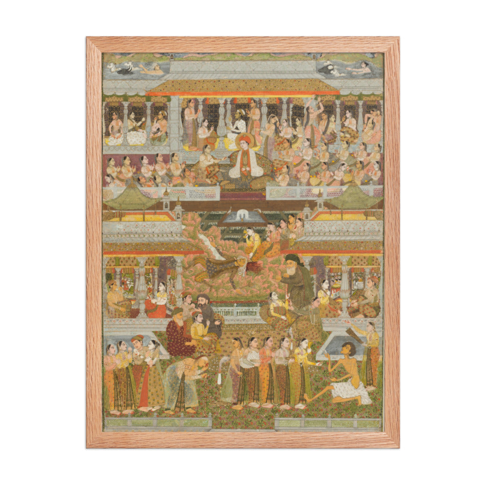 Lovers and beloveds: A composite of scenes from Persian, — Restored Indian Court Wall Art — view 3
