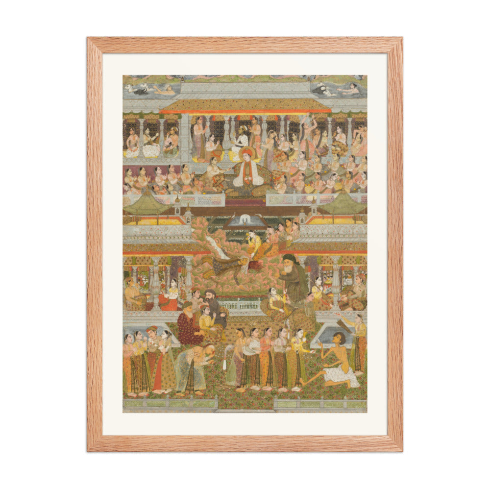 Lovers and beloveds: A composite of scenes from Persian, — Restored Indian Court Wall Art — view 3