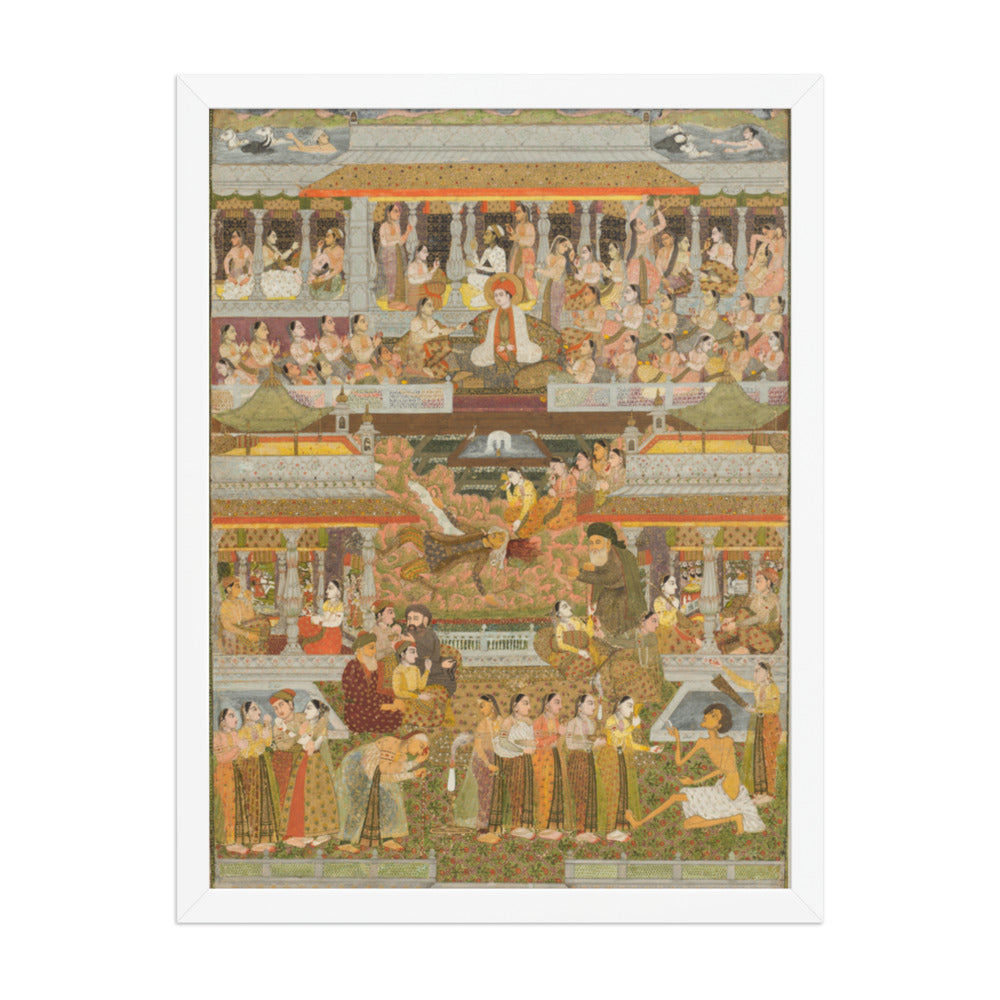 Lovers and beloveds: A composite of scenes from Persian, — Restored Indian Court Wall Art — view 5