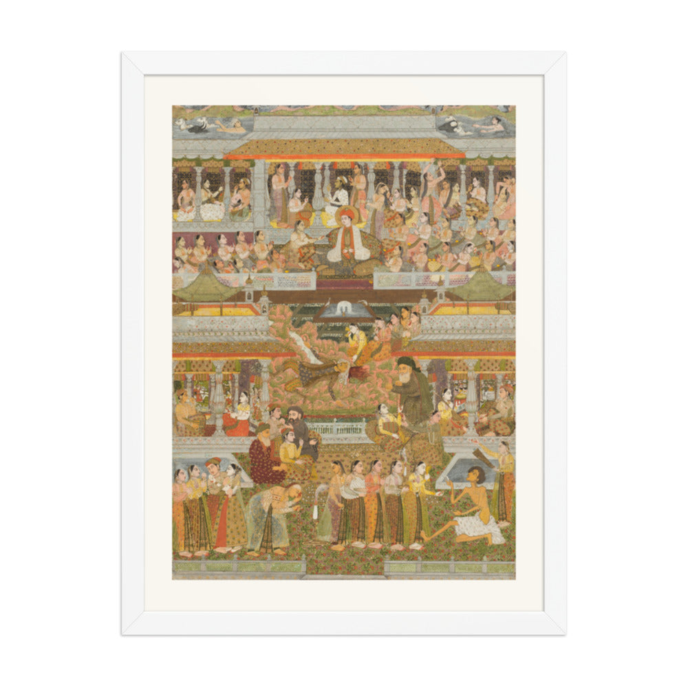 Lovers and beloveds: A composite of scenes from Persian, — Restored Indian Court Wall Art — view 5