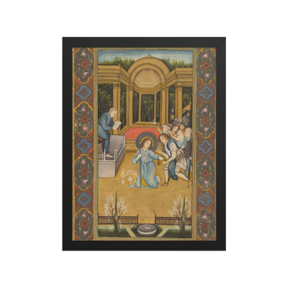 Jesus among the doctors in the Temple — Restored Mughal Wall Art — view 2