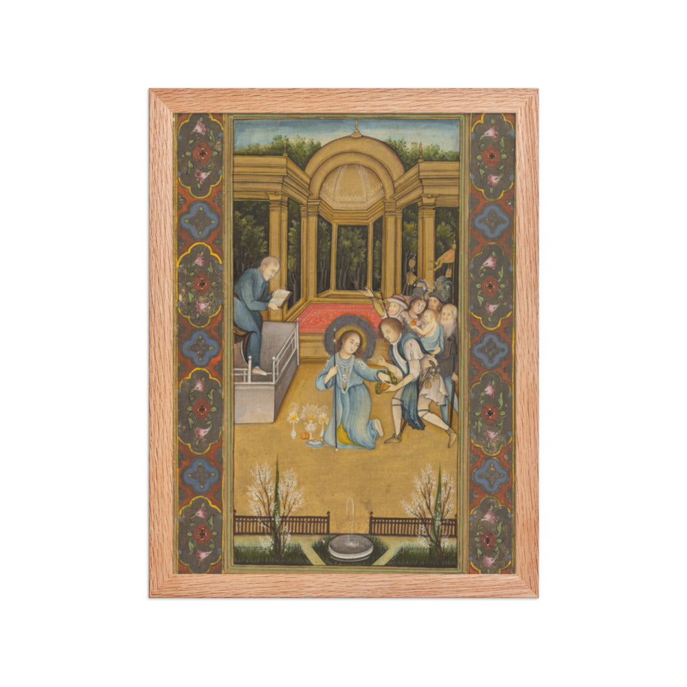 Jesus among the doctors in the Temple — Restored Mughal Wall Art — view 4
