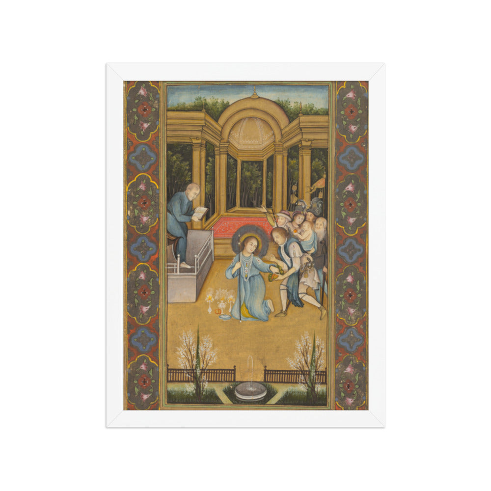 Jesus among the doctors in the Temple — Restored Mughal Wall Art — view 6