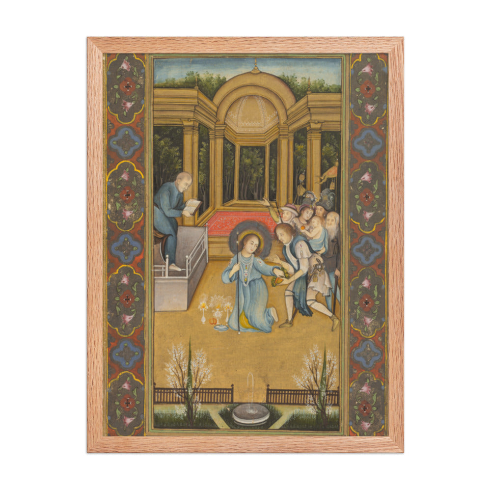 Jesus among the doctors in the Temple — Restored Mughal Wall Art — view 3