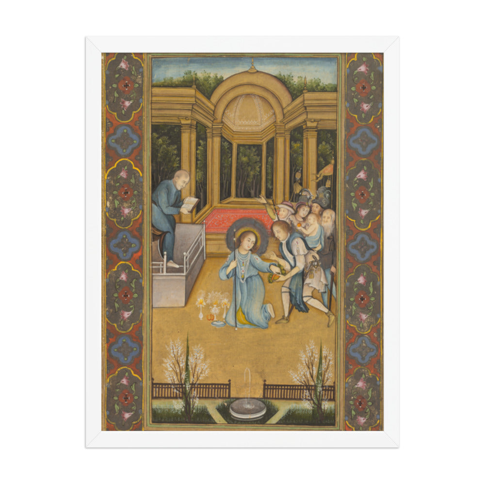 Jesus among the doctors in the Temple — Restored Mughal Wall Art — view 5