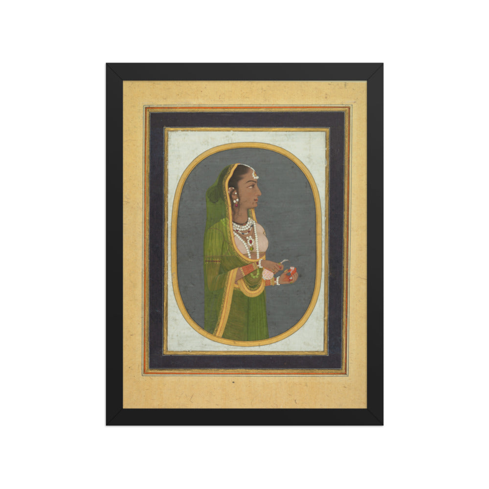Court Lady Pouring Wine — Restored Mughal Wall Art — view 2